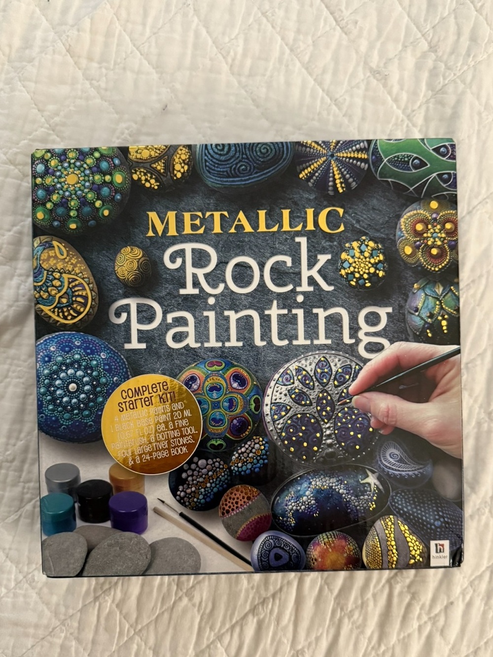 Metallic Rock Painting Starter Kit NWT